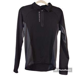 Second Skin Black Gray Compression Running Athletic Pull Over Top Size M